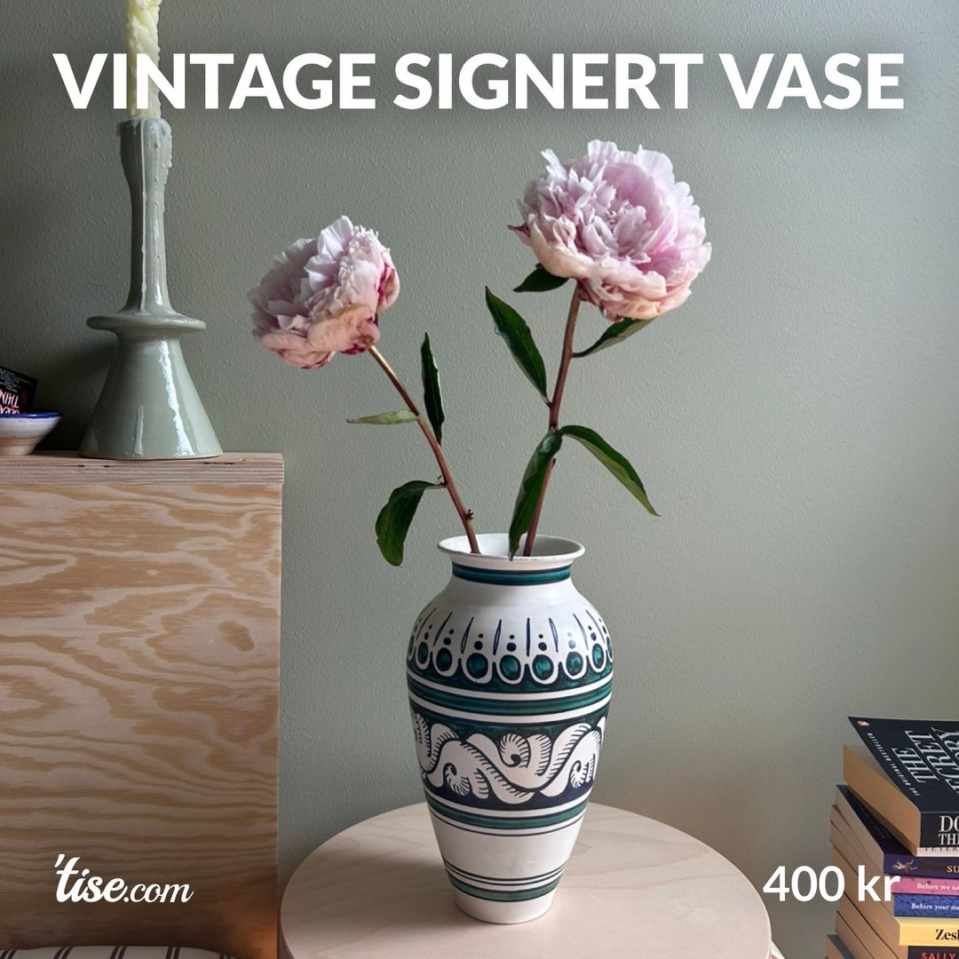 Vintage signert vase
