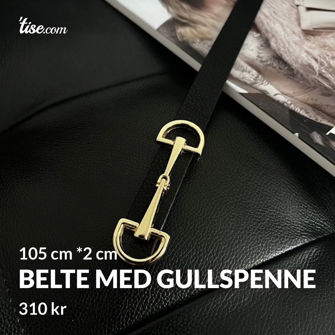 belte med gullspenne