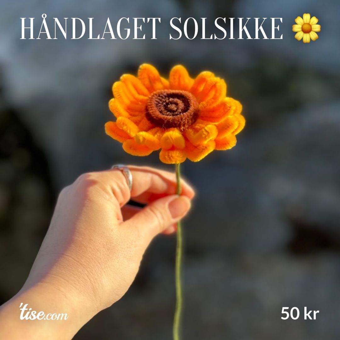 Håndlaget solsikke 🌼