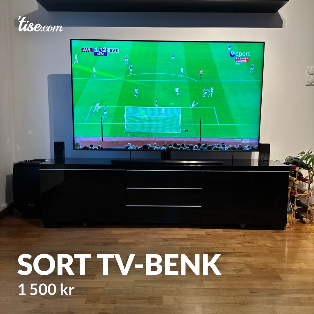 Sort TV-benk