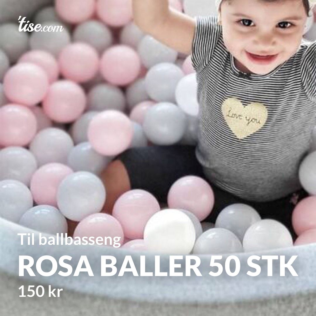 Rosa baller 50 stk