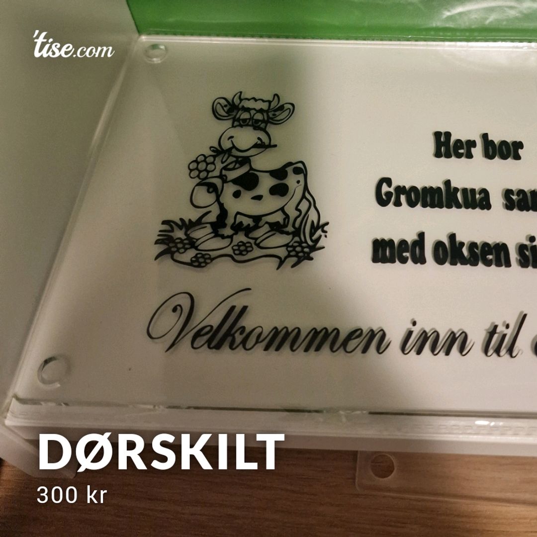 Dørskilt