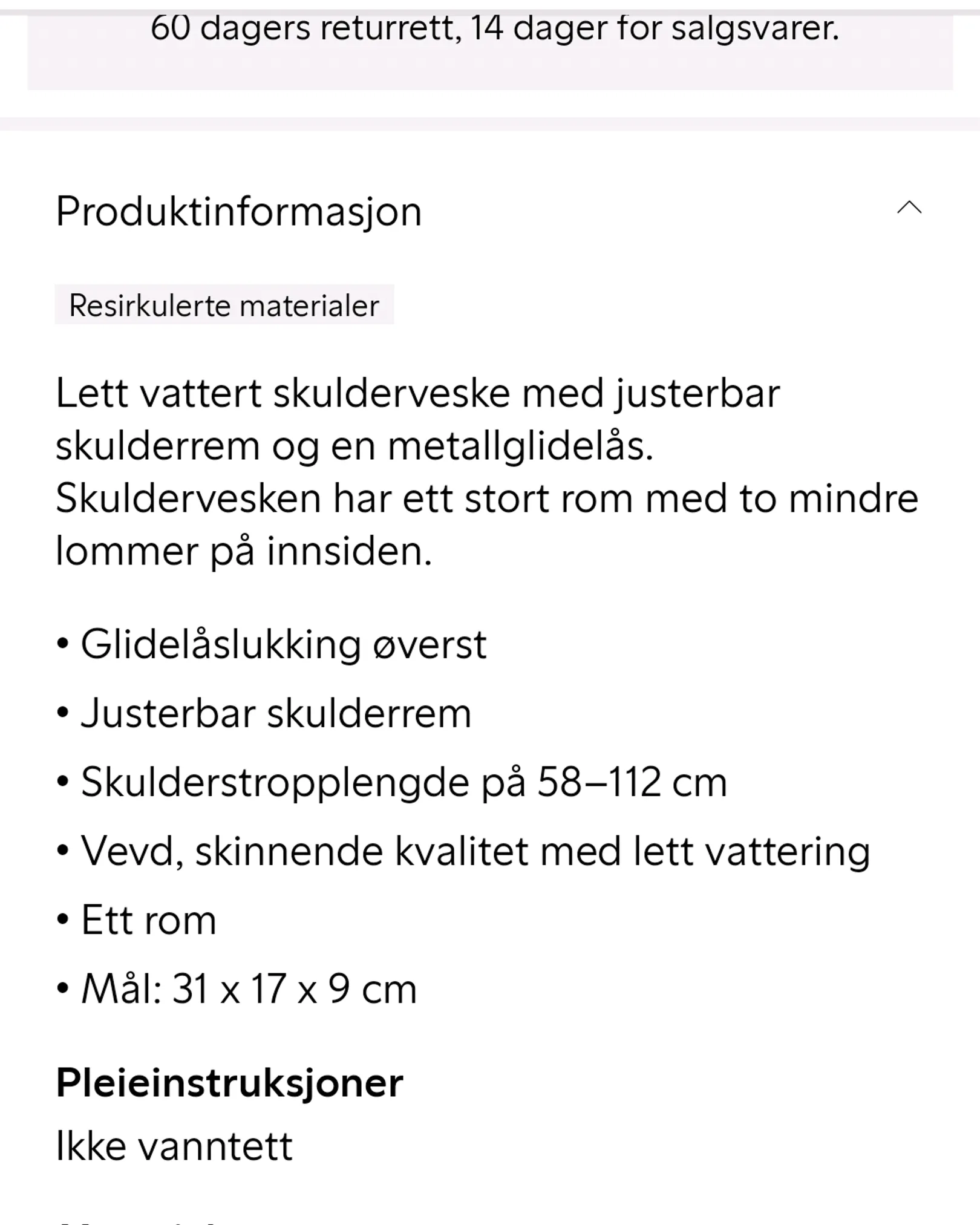 Skulderveske Lindex