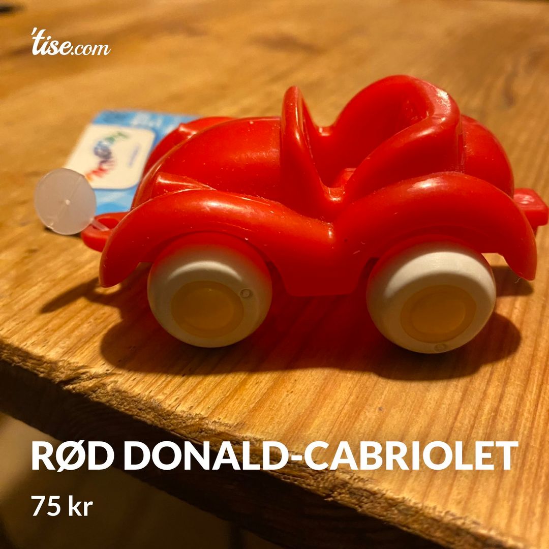 Rød Donald-cabriolet