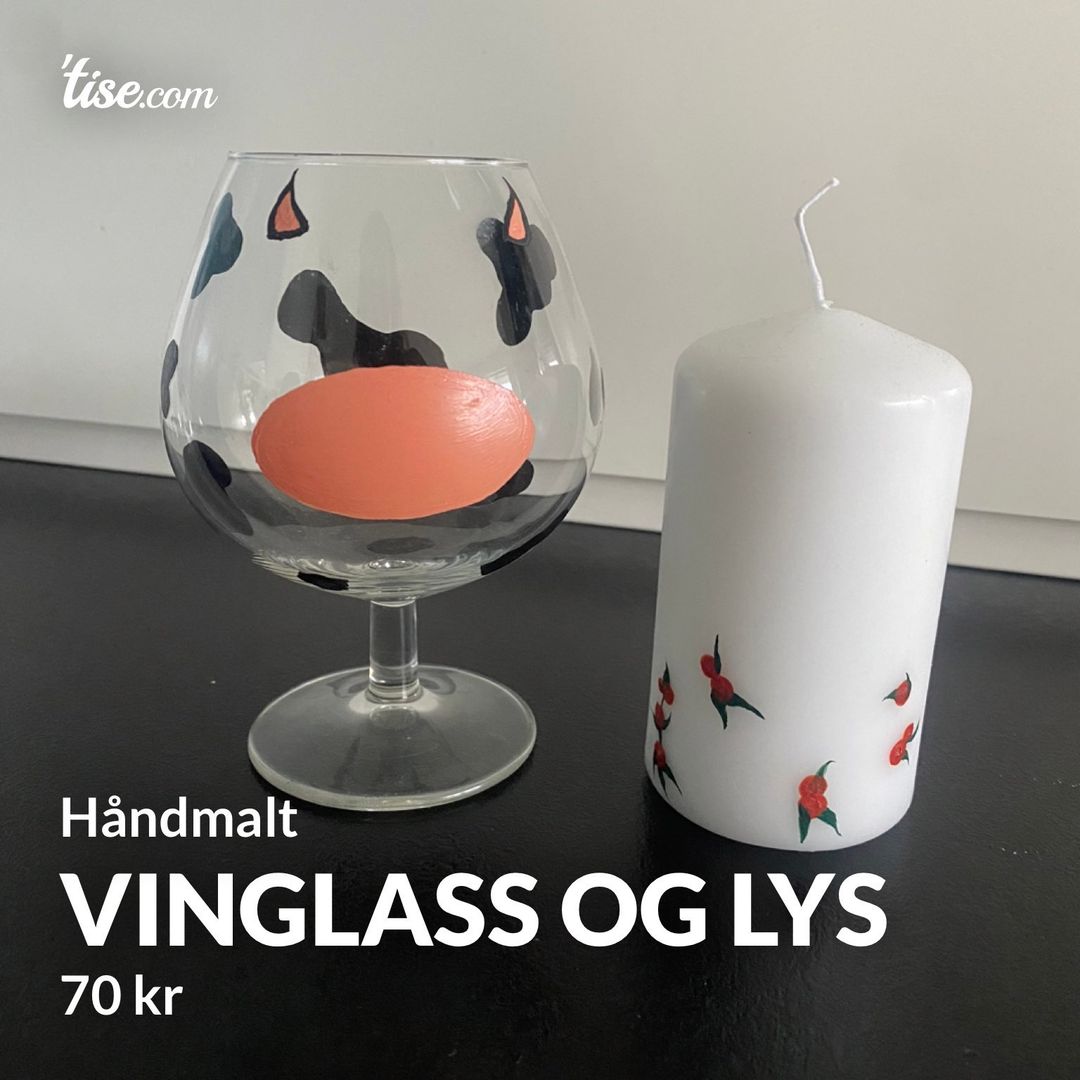 Vinglass og lys