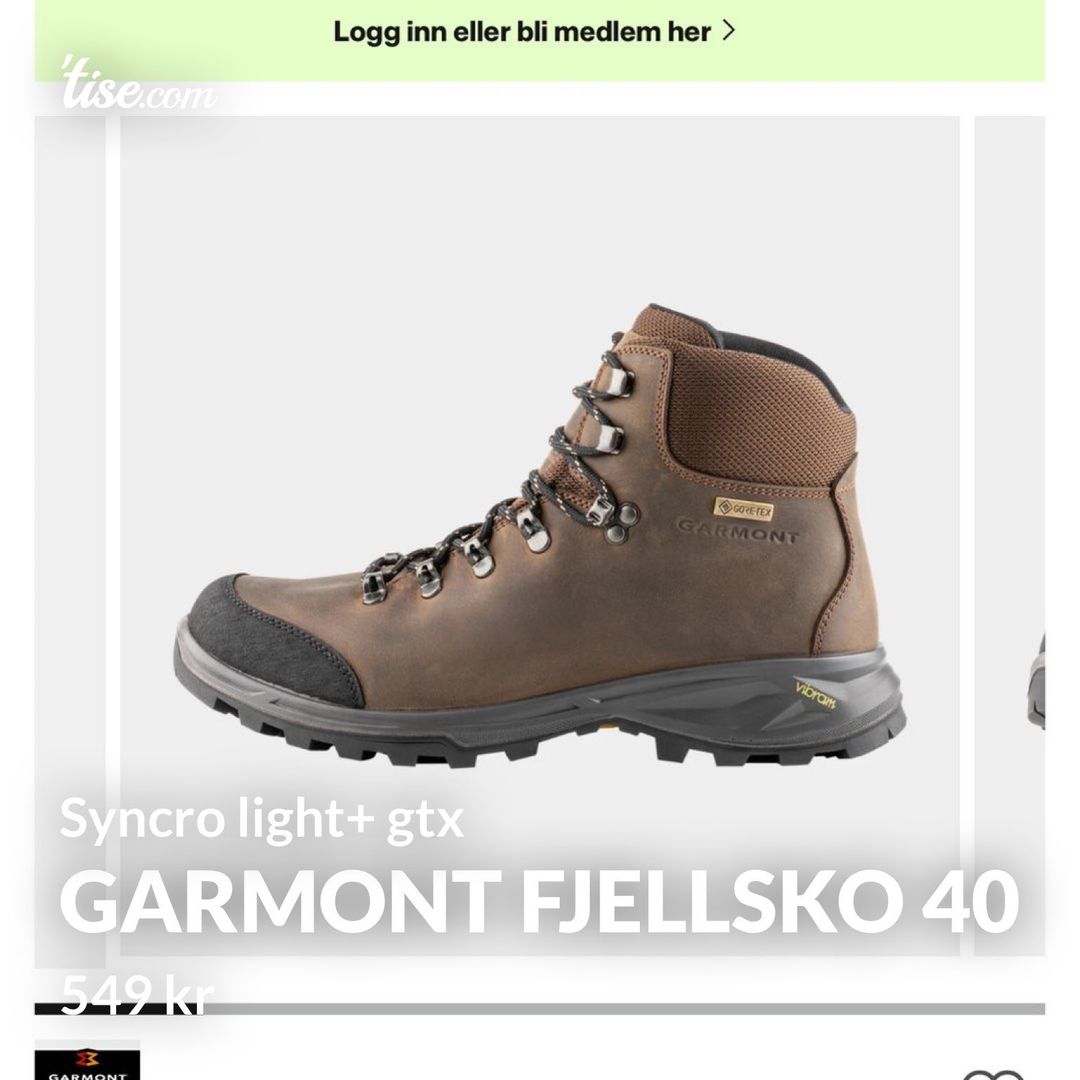 Garmont fjellsko 40