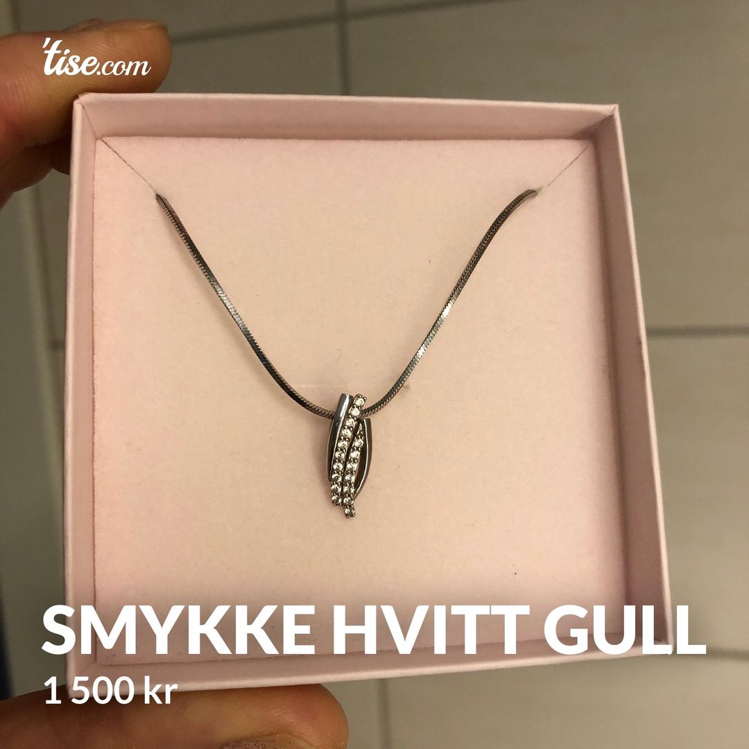 Smykke hvitt gull