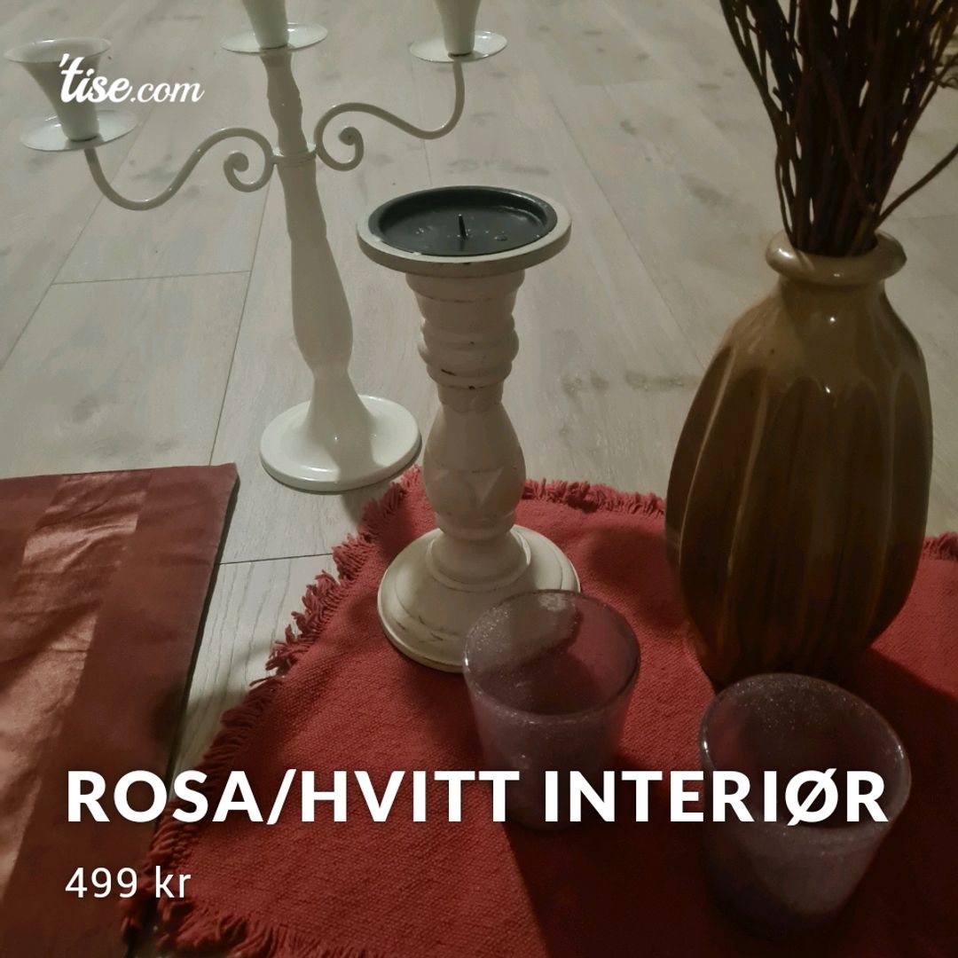 Rosa/hvitt Interiør