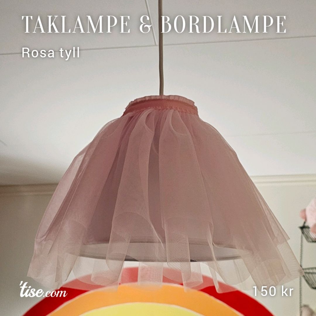 Taklampe  Bordlampe