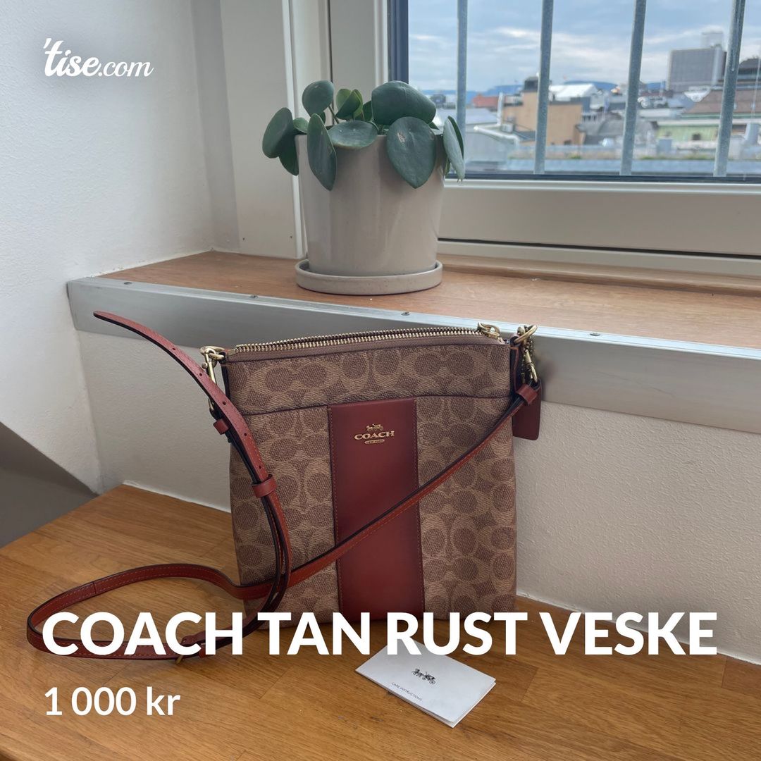 COACH tan rust veske