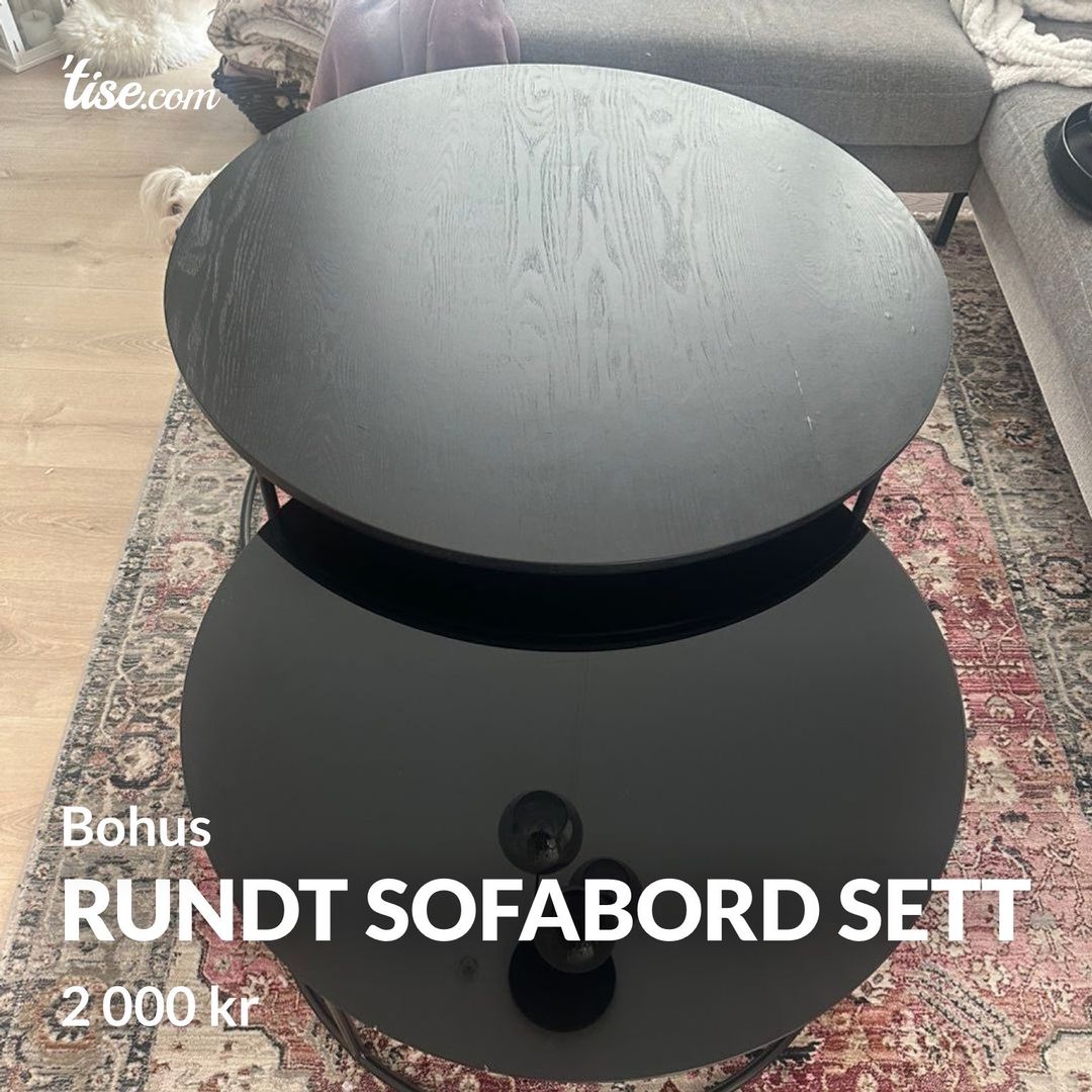 Rundt sofabord sett