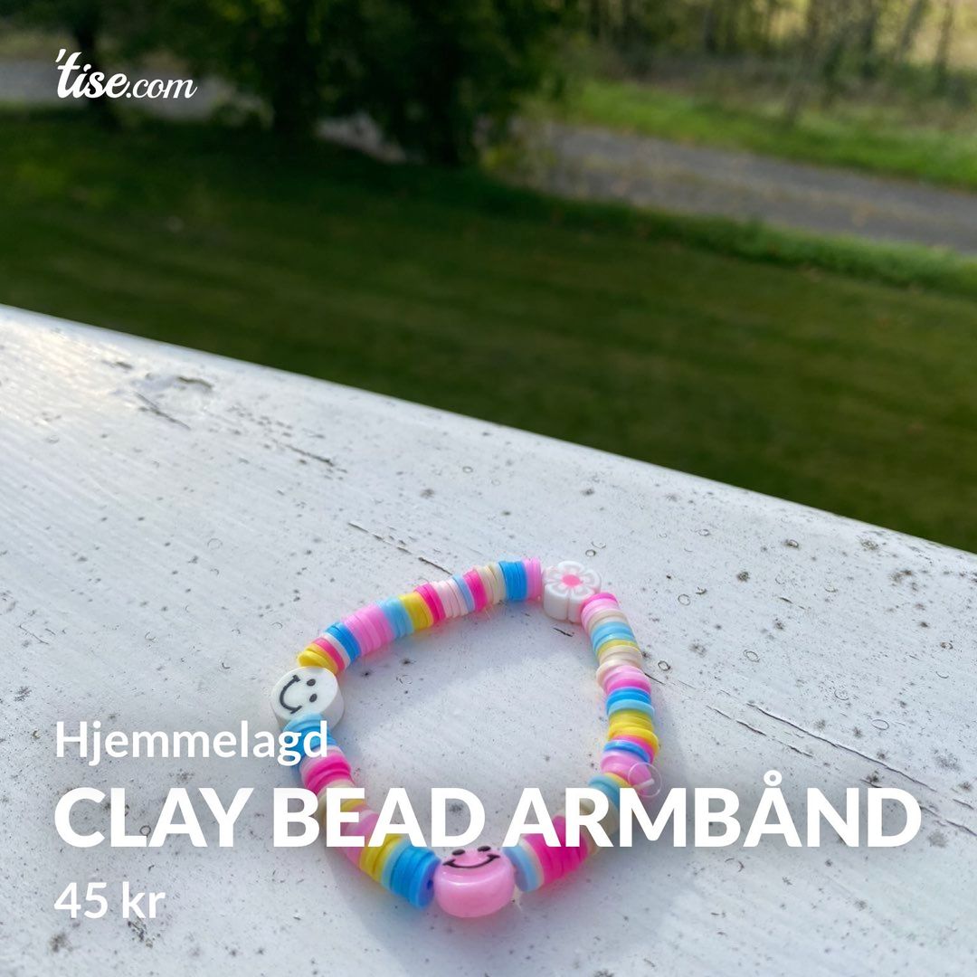 Clay bead armbånd