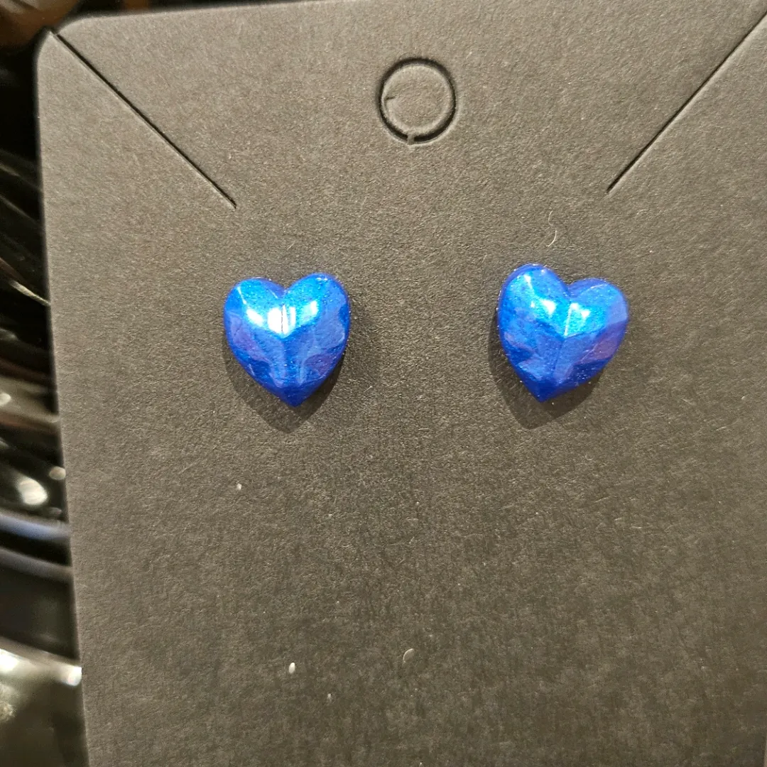 Earrings Heart Blu