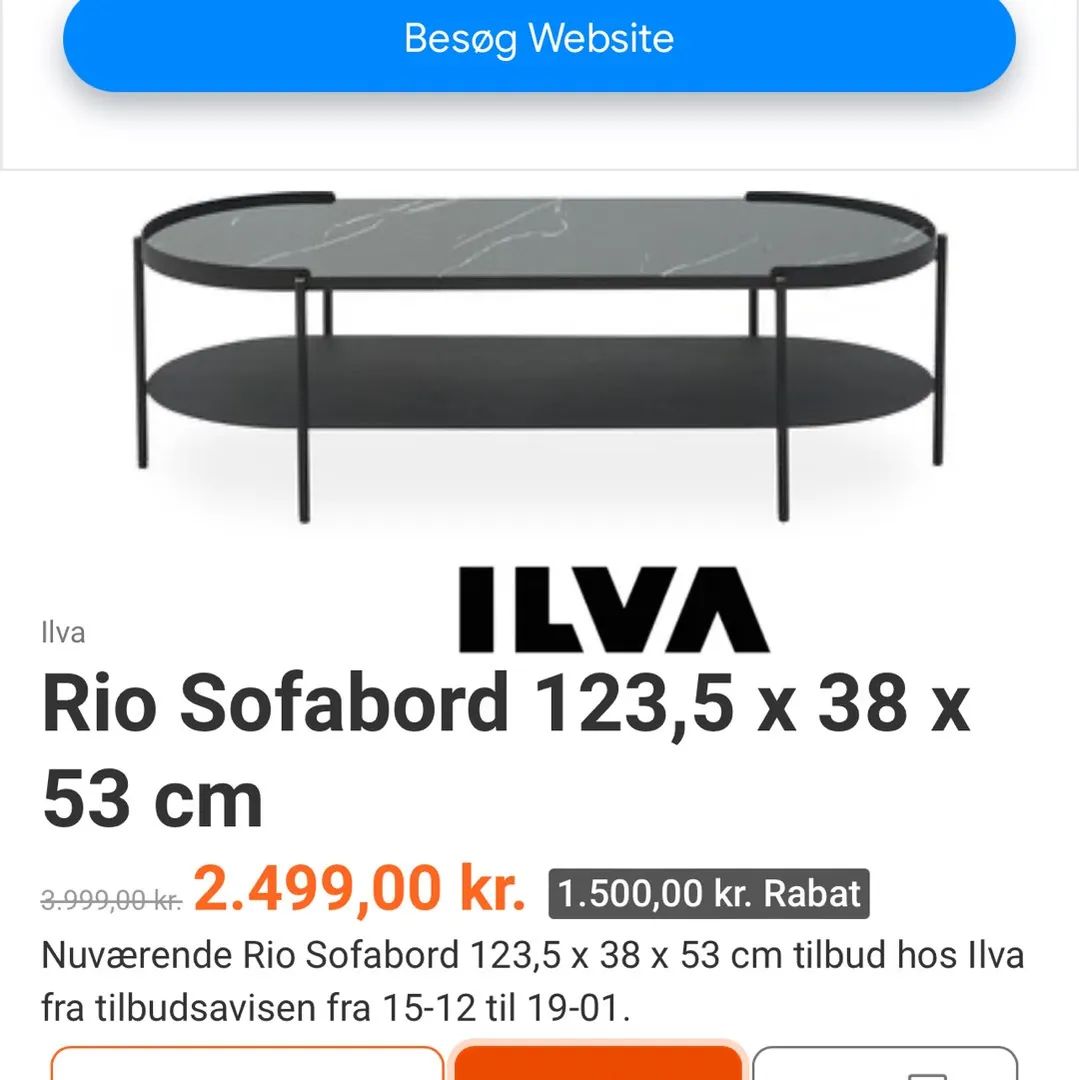 Ilva sofabord