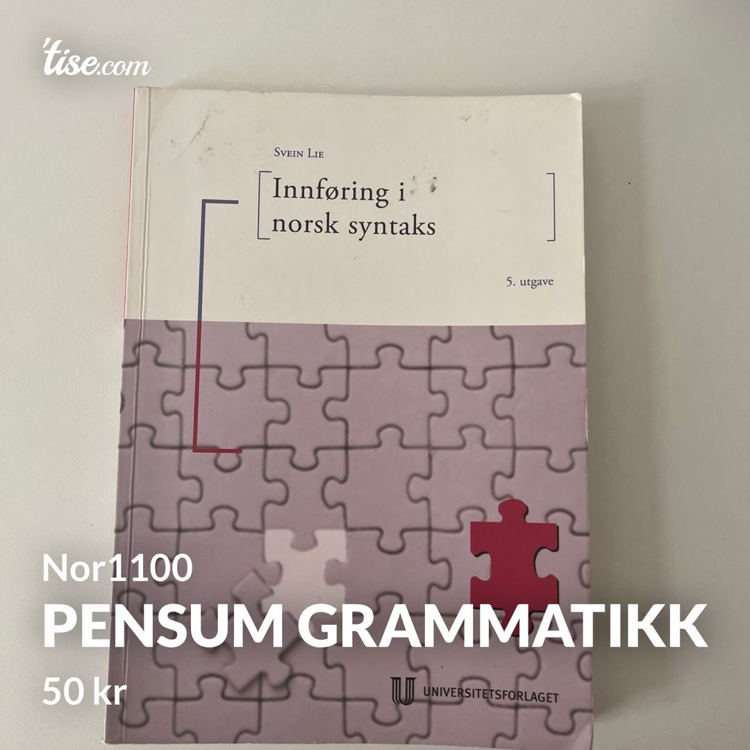 Pensum grammatikk