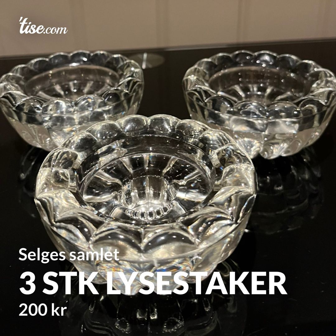 3 stk lysestaker