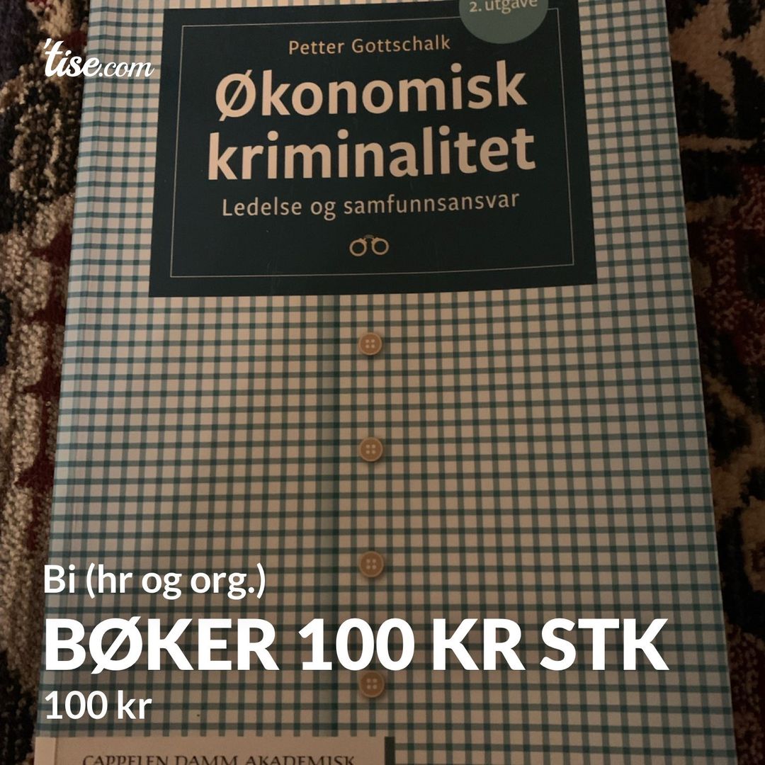 Bøker 100 kr stk