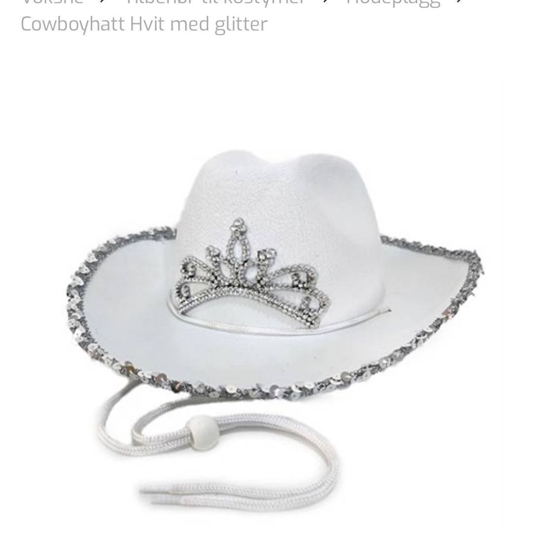 Hvit cowboy hatt