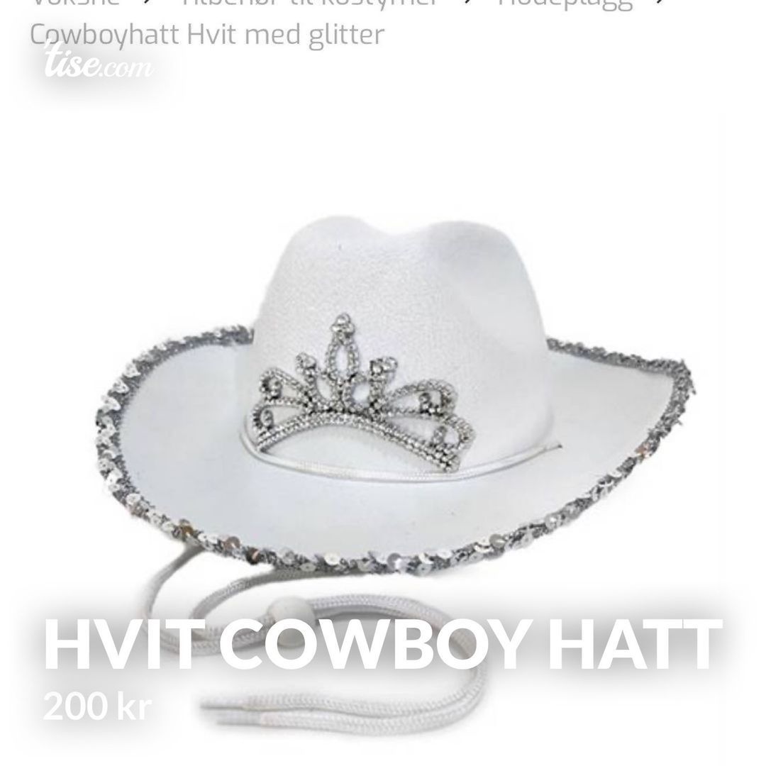 Hvit cowboy hatt