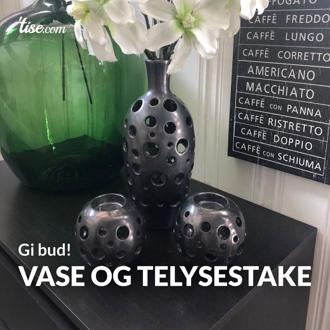 Vase og telysestake