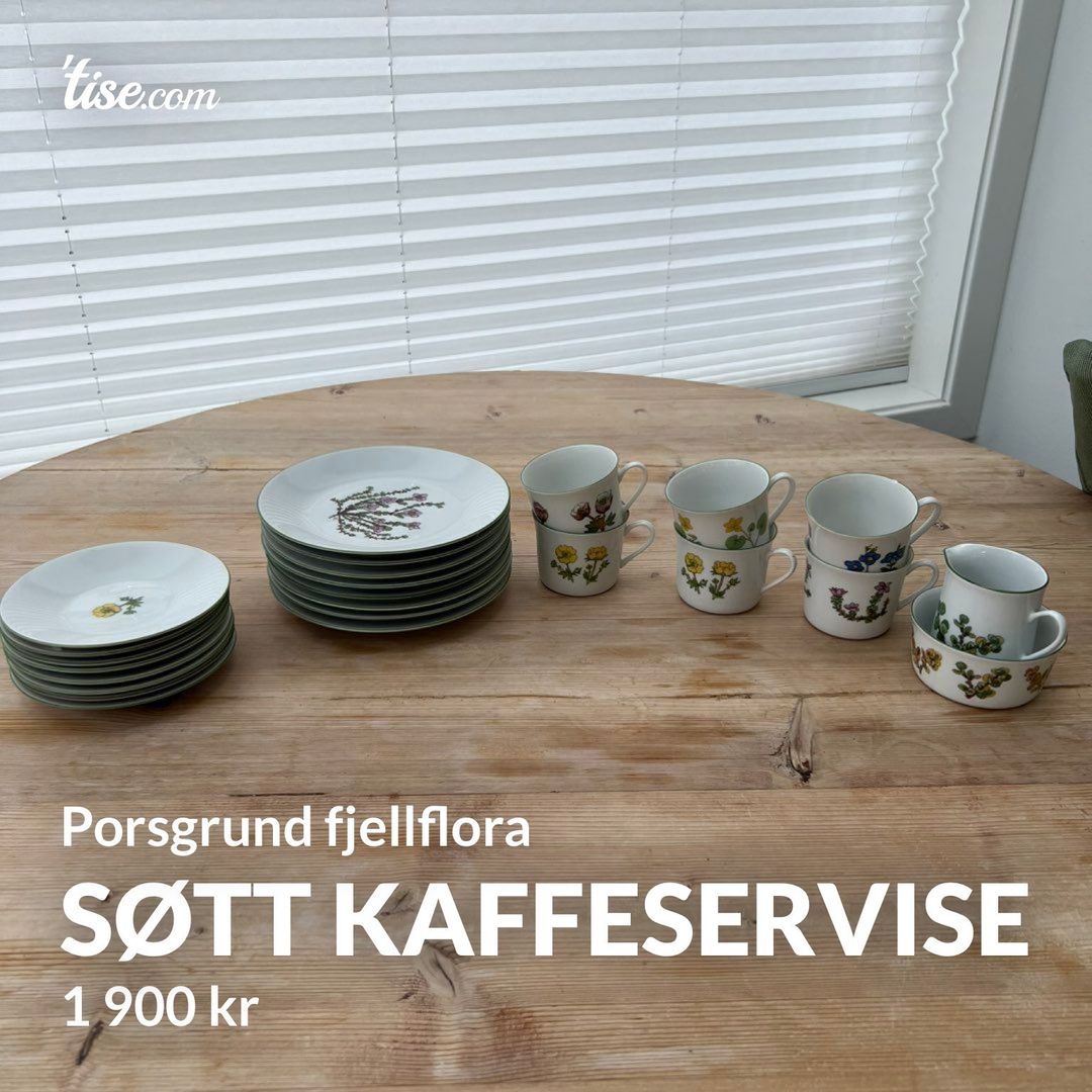 Søtt kaffeservise