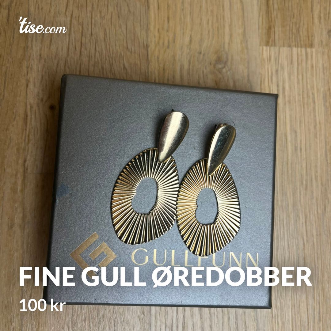 Fine gull øredobber