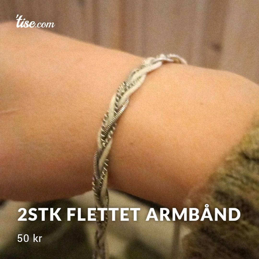 2stk Flettet Armbånd