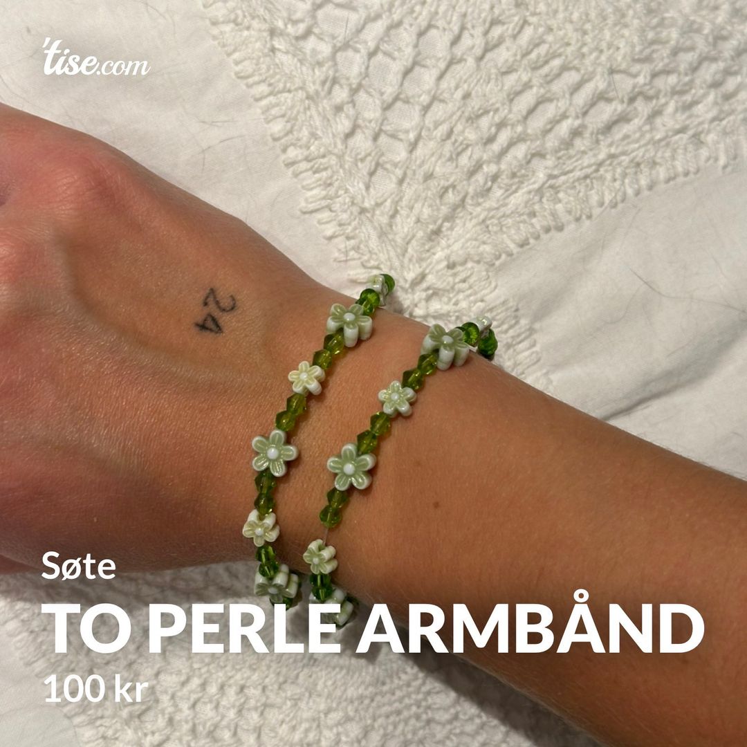 To perle armbånd