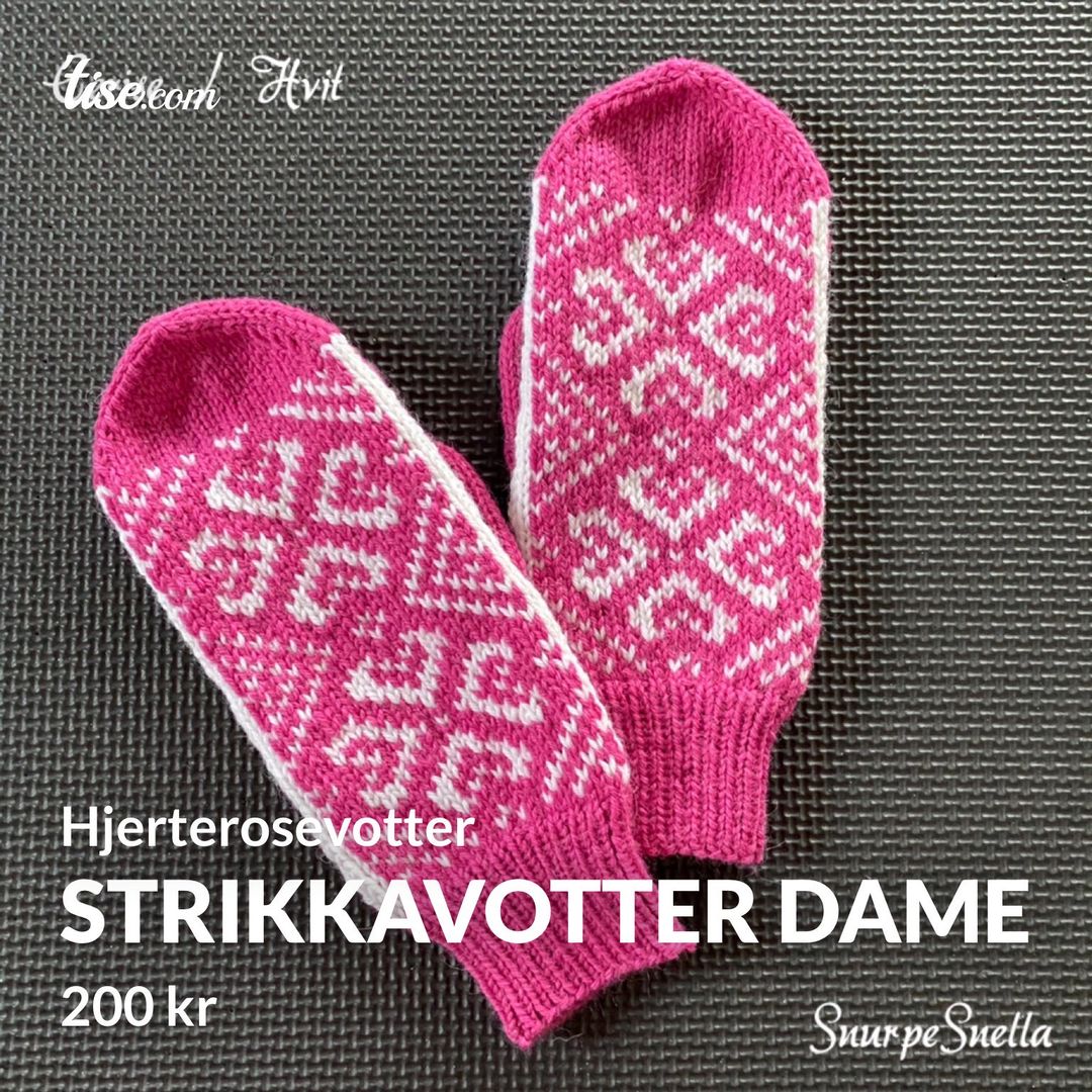 Strikkavotter dame