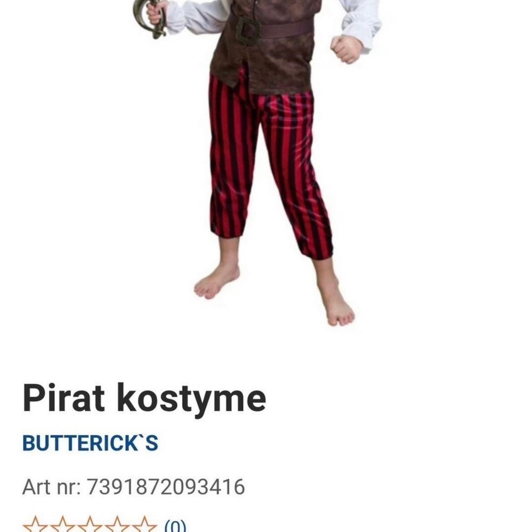 Pirat kostyme til