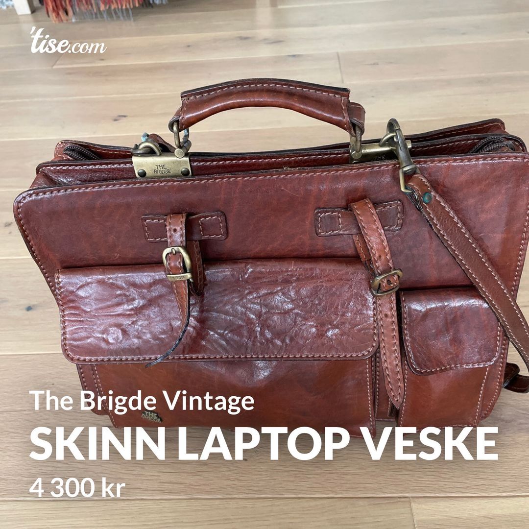 Skinn laptop veske