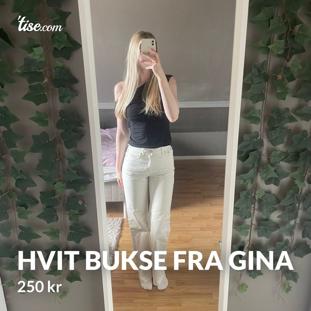 Hvit bukse fra gina