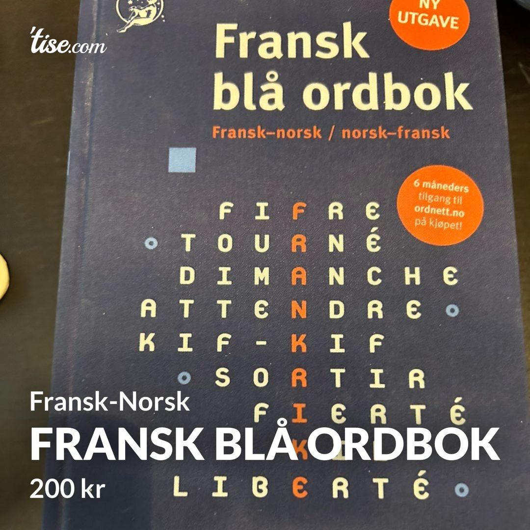 Fransk blå ordbok