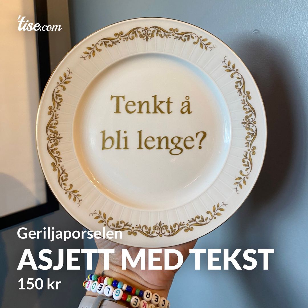 Asjett med tekst