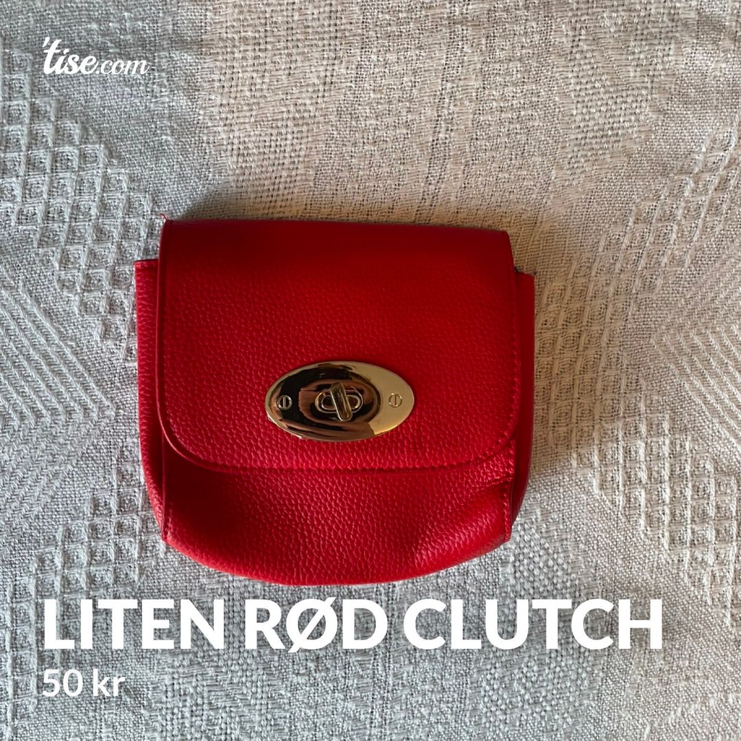 Liten rød clutch