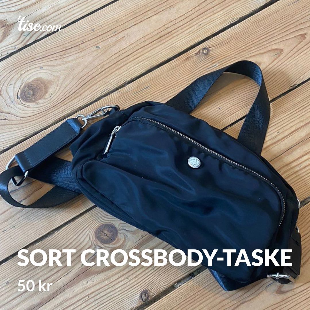 Sort crossbody-taske