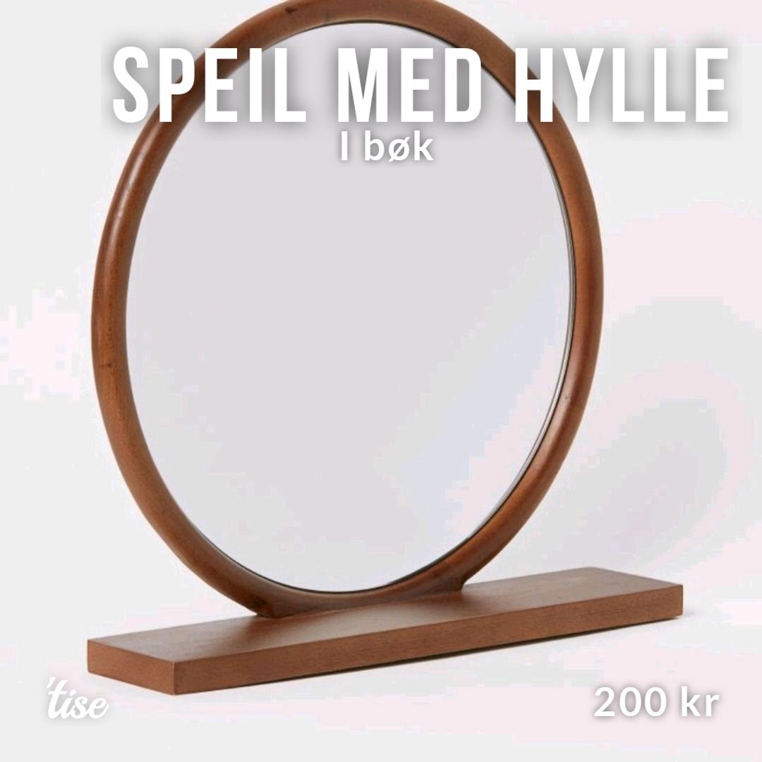 Speil med Hylle