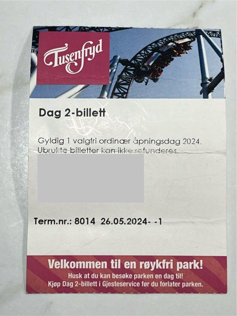 Tusenfryd billet