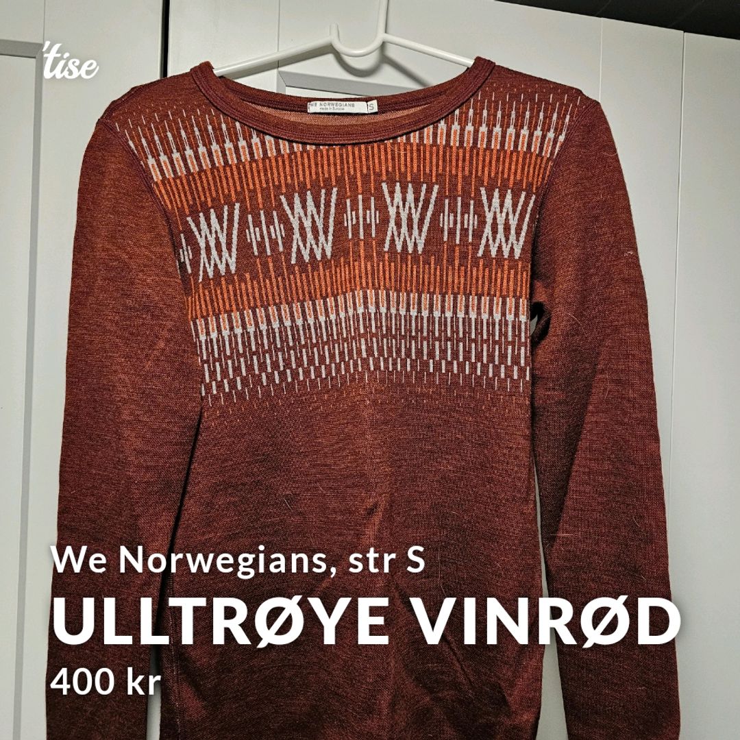 Ulltrøye Vinrød