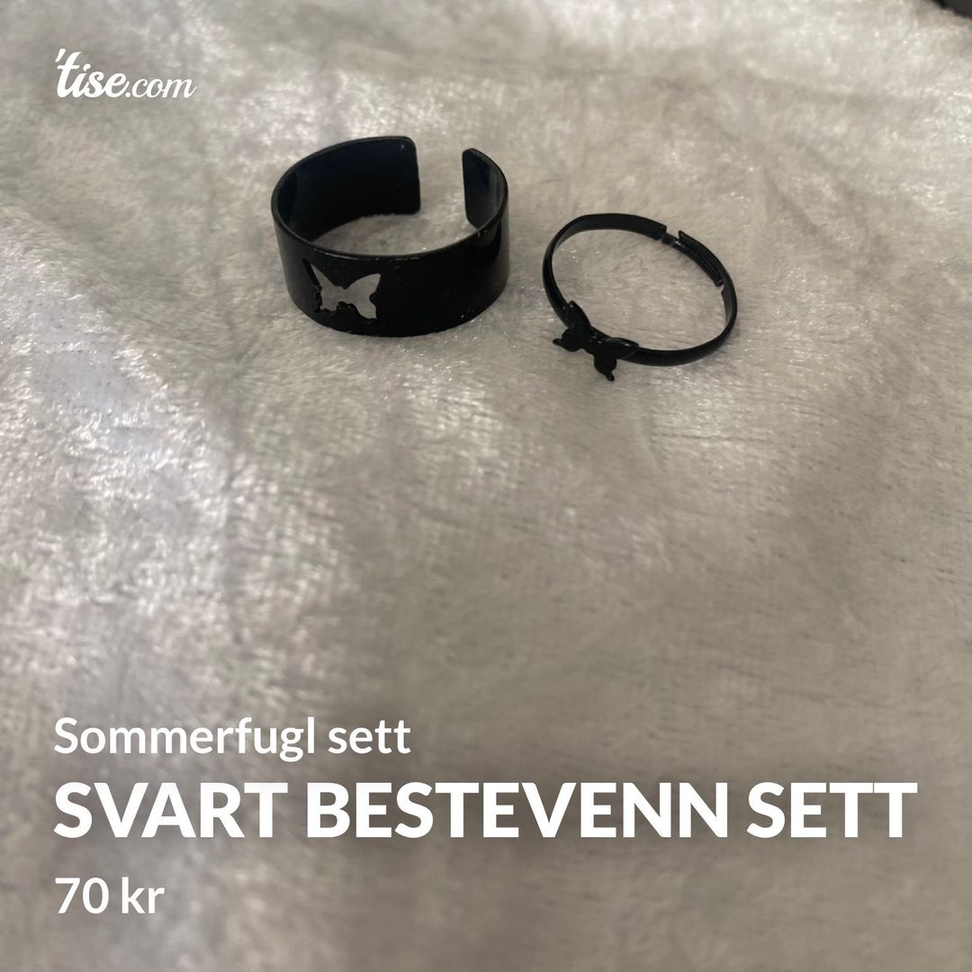 Svart bestevenn sett