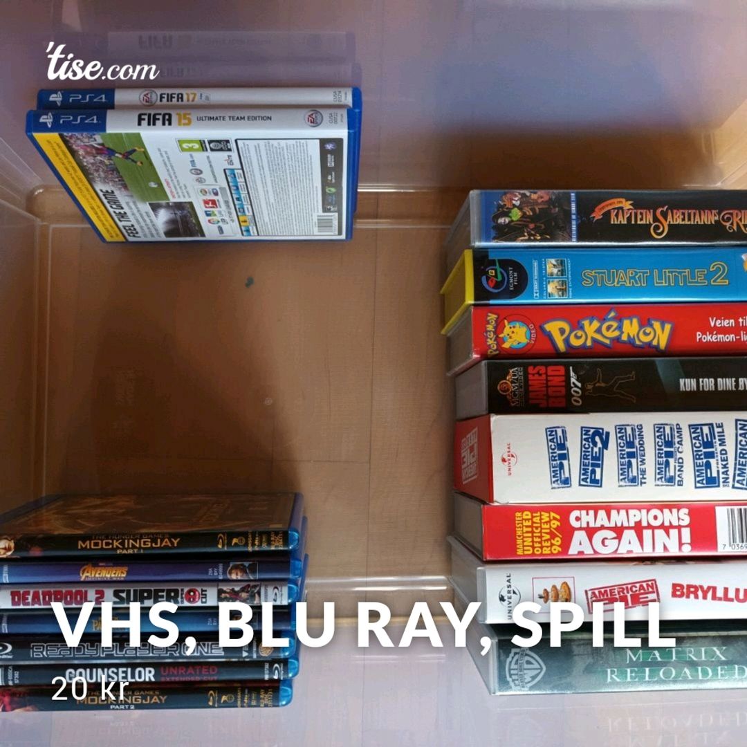 VHS BLU RAY SPILL