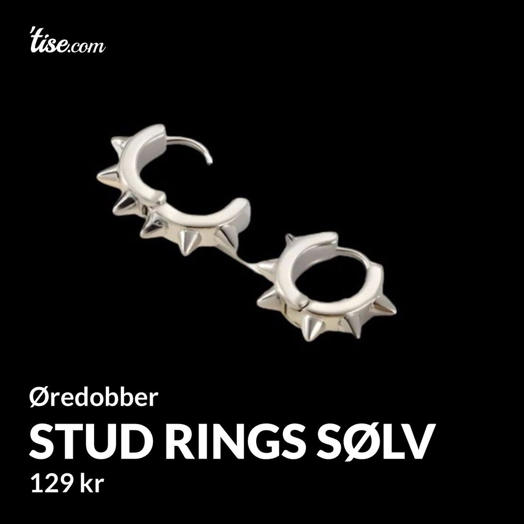 Stud rings sølv