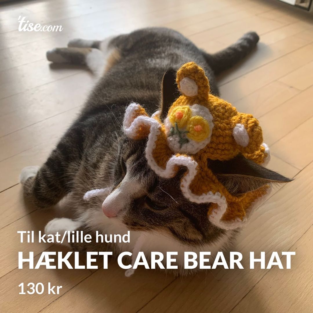 Hæklet care bear hat