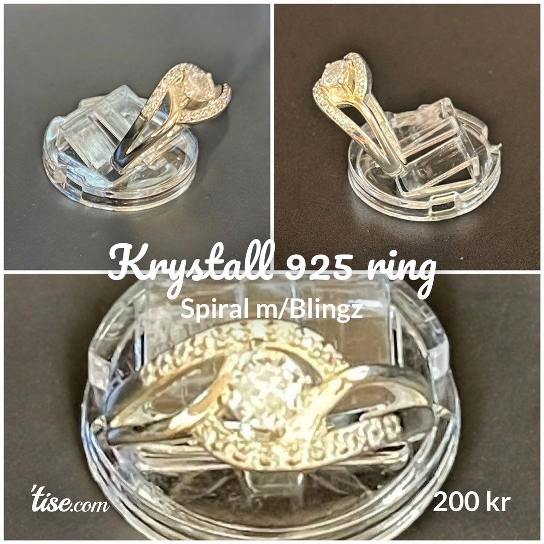 Krystall 925 ring