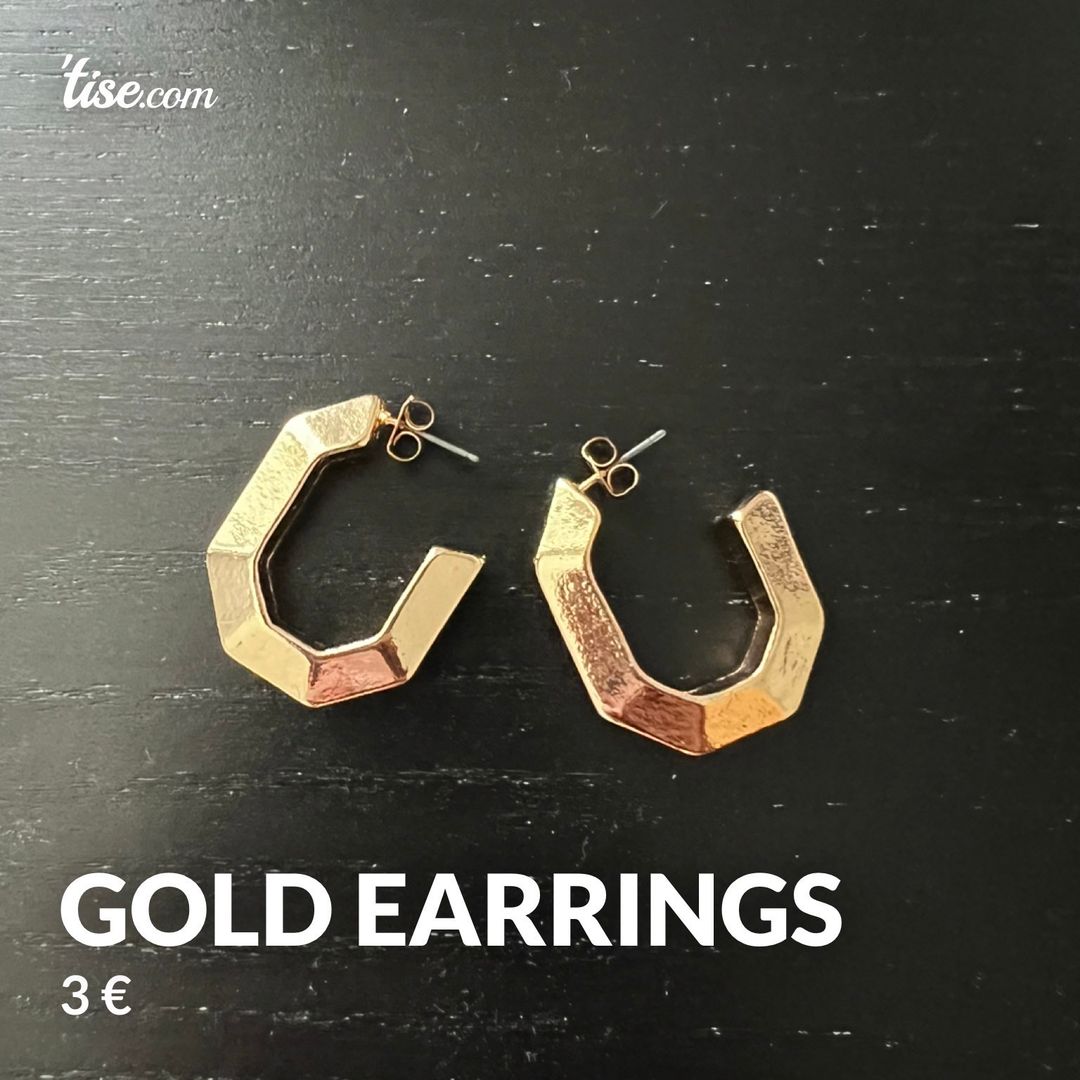 Gold earrings