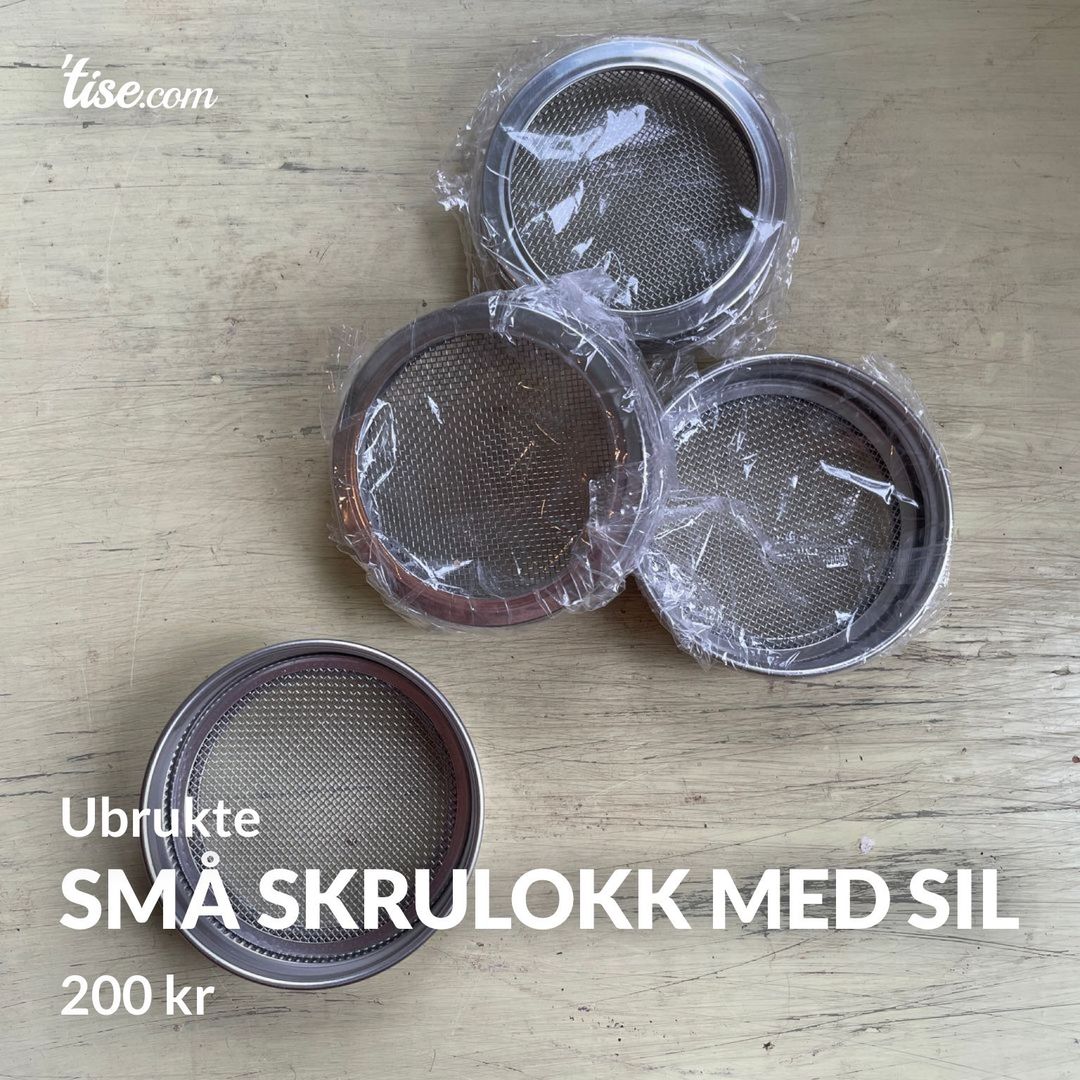 Små skrulokk med sil