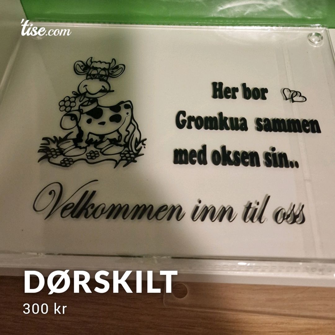 Dørskilt