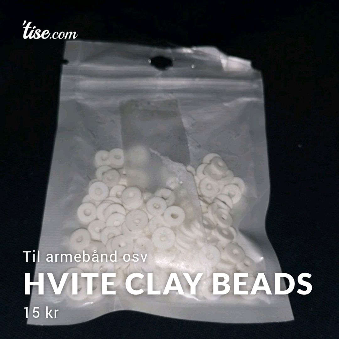 Hvite Clay Beads