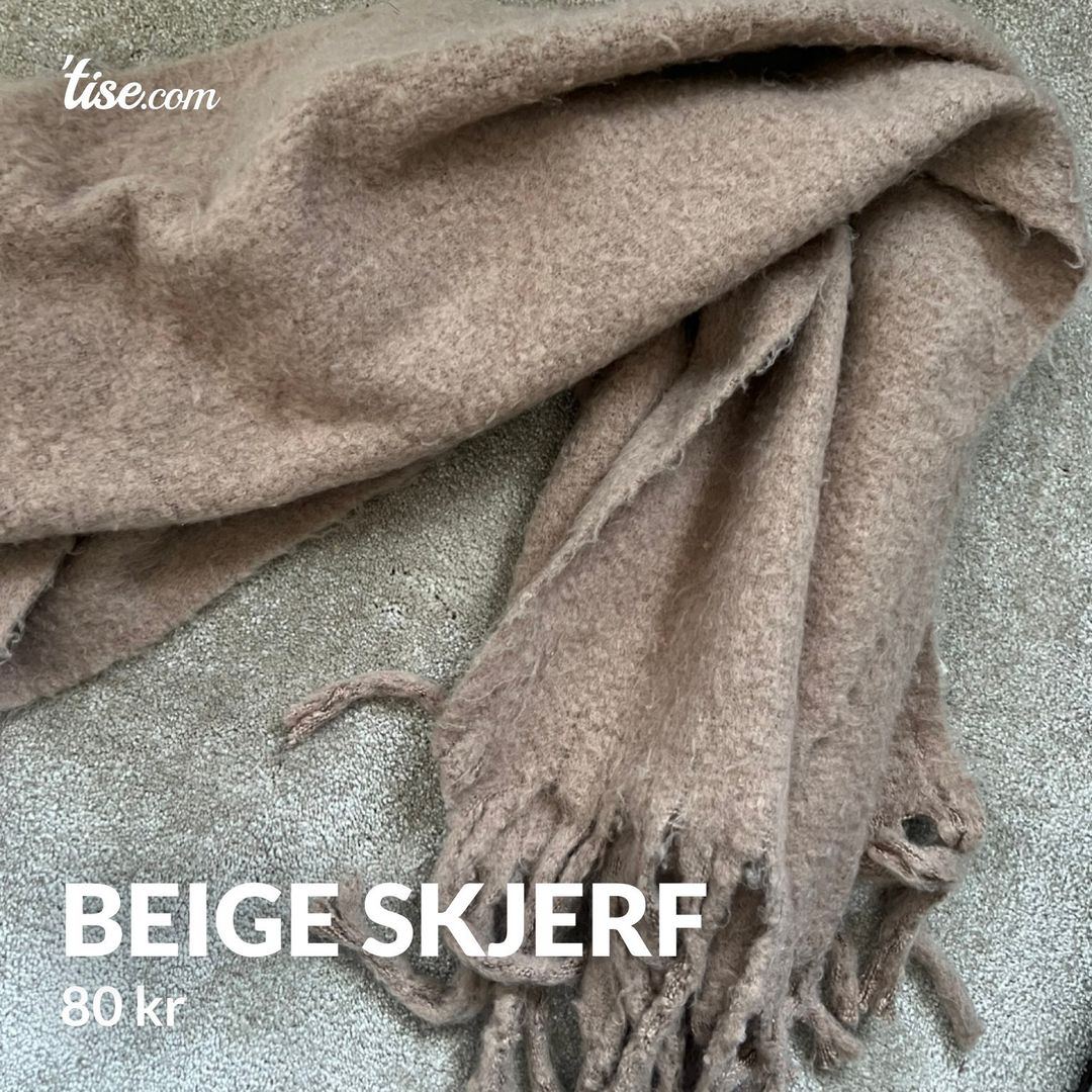 Beige skjerf