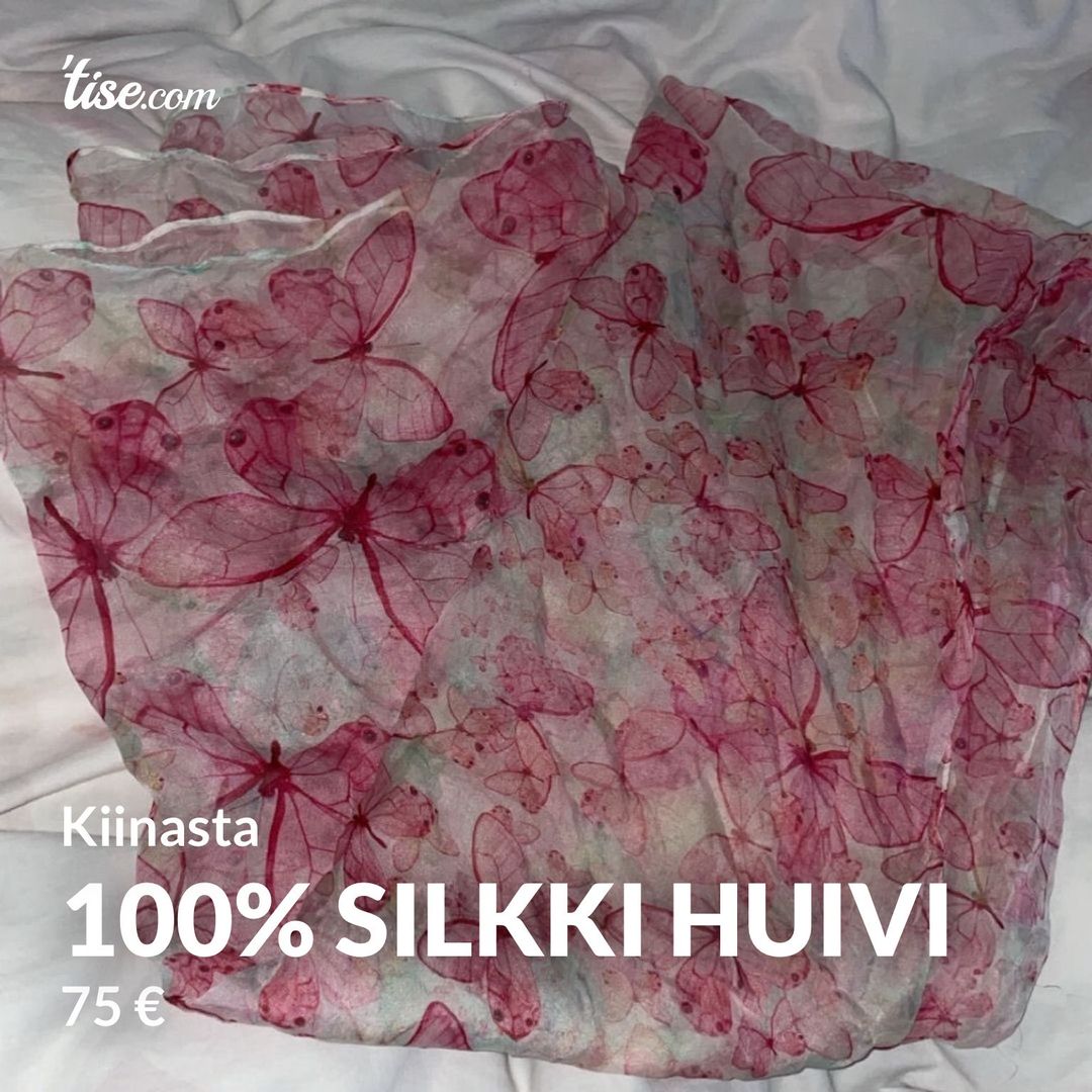 100% silkki huivi